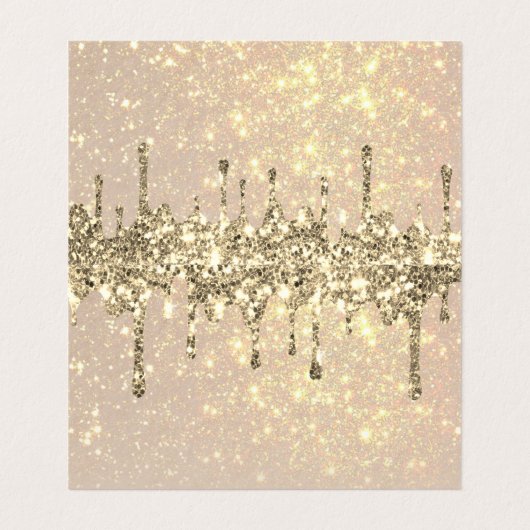 faux gold glitter background visitekaartje (Binnenkant ongevouwen)