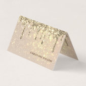 faux gold glitter background visitekaartje (Voorkant)