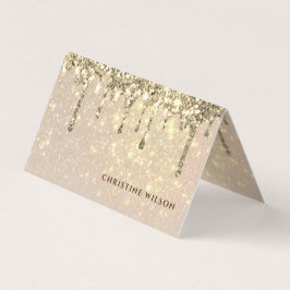 faux gold glitter background visitekaartje