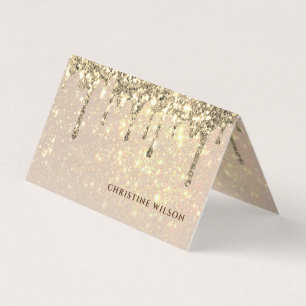 faux gold glitter background visitekaartje