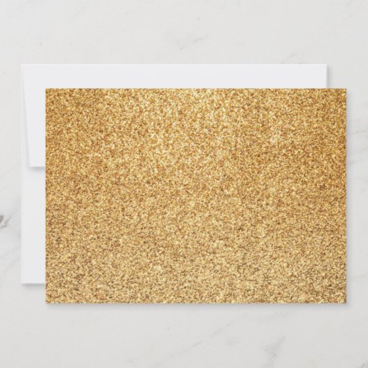 Faux Gold Glitter Baubles Rode Kerstbruiloft Kaart (Achterkant)