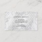 Faux Gold Glitter Bee op grijs Visitekaartje (Achterkant)