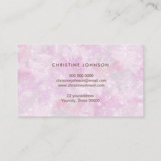 Faux Gold Glitter Bee op roze achtergrond Visitekaartje (Achterkant)