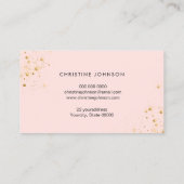 Faux Gold Glitter Bee op roze achtergrond Visitekaartje (Achterkant)