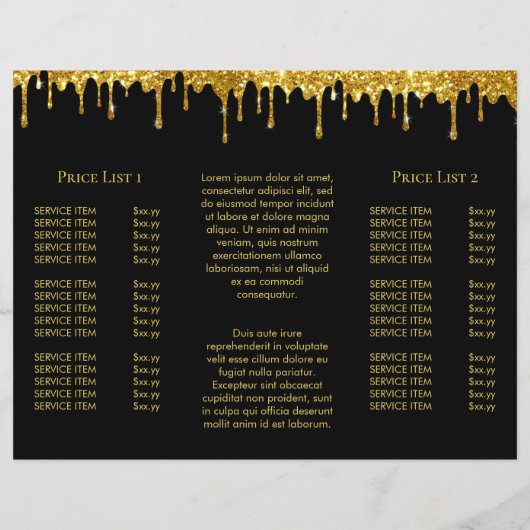 faux gold glitter beenbrochure (Achterkant)