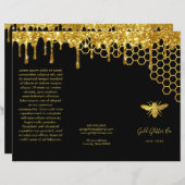 faux gold glitter beenbrochure (Voorkant / Achterkant)
