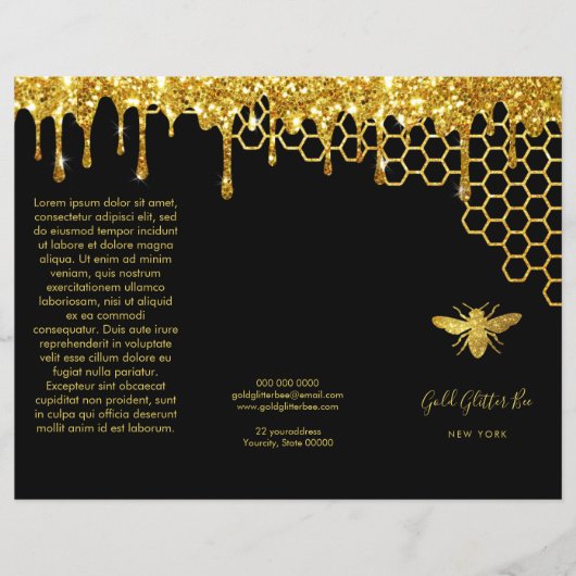 faux gold glitter beenbrochure (Voorkant)
