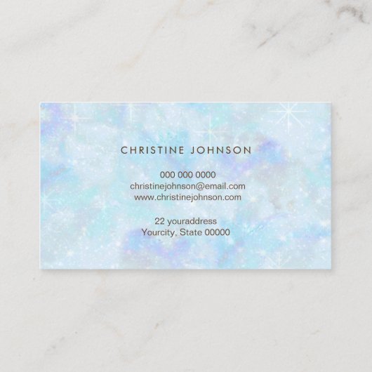 Faux Gold glitter bij op blauwe achtergrond Visitekaartje (Achterkant)