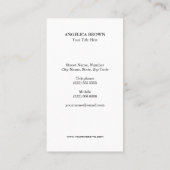 Faux Gold Glitter & Black Butterfly Visitekaartje (Achterkant)