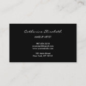 Faux Gold Glitter, Black Stripes, Makeup Artist Visitekaartje (Achterkant)