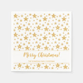 Faux Gold Glitter bliksemflits kerstmis Servet (Voorkant)