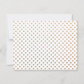 Faux Gold Glitter Border Heart gepersonaliseerd Bedankkaart (Achterkant)