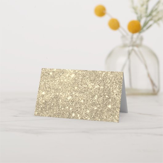 Faux Gold Glitter Bride Plaatskaartje (Achterkant)