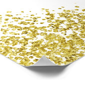 Faux gold glitter bruiloft welkomstbord wit poster (Hoek)