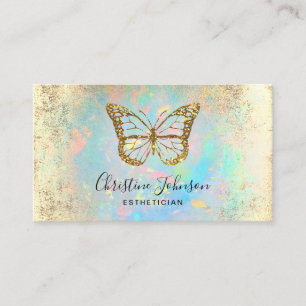 Faux Gold Glitter Butterfly logo Visitekaartje