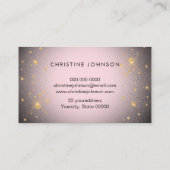 faux gold glitter butterfly logo visitekaartje (Achterkant)