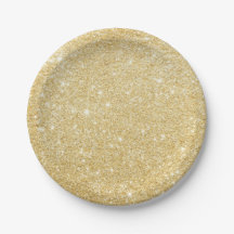 Faux Gold Glitter Chic Papier Borden