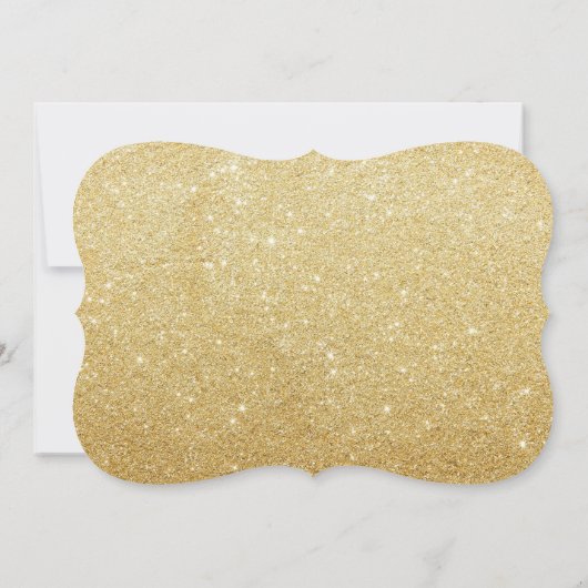 Faux Gold Glitter Confetti Chique Bachelorette Par Kaart (Achterkant)