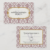 Faux Gold Glitter Damask Floral Pattern Business Afsprakenkaartje (Voorkant / Achterkant)
