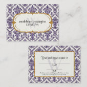 Faux Gold Glitter Damask Floral Pattern Business Afsprakenkaartje (Voorkant / Achterkant)