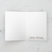 Faux Gold Glitter Damask Floral Pattern Stationery Bedankkaart (Binnen)