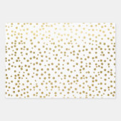 Faux Gold Glitter Deer Antlers - Kerstmis Inpakpapier Vel (Voorkant 3)