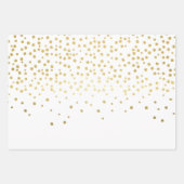 Faux Gold Glitter Deer Antlers - Kerstmis Inpakpapier Vel (Voorkant 2)