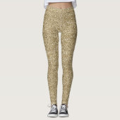Faux Gold Glitter Design Leggings (Voorkant)