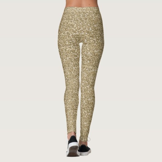 Faux Gold Glitter Design Leggings (Achterkant)