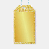 Faux Gold Glitter Elegant Blank Sjabloon Custom Cadeaulabel (Achterkant)
