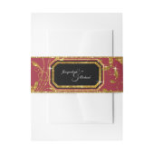 Faux Gold Glitter Elegant Scroll Classy Wedding Uitnodigingen Wikkel (Voorkant Voorbeeld)