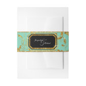 Faux Gold Glitter Elegant Scroll Classy Wedding Uitnodigingen Wikkel (Voorkant Voorbeeld)