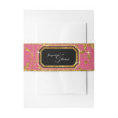 Faux Gold Glitter Elegant Scroll Classy Wedding Uitnodigingen Wikkel (Voorkant Voorbeeld)