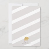 Faux Gold Glitter Elephant Grey Baby shower Invite Kaart (Achterkant)