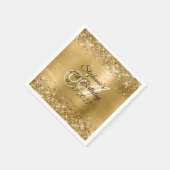 Faux Gold Glitter en Folie 21e verjaardag Servet (Hoek)