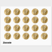 Faux Gold Glitter en Folie 30e verjaardag Ronde Sticker (Vel)