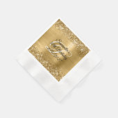 Faux Gold Glitter en Folie 50e verjaardag Servet (Hoek)