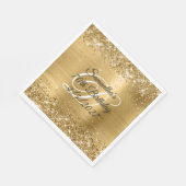 Faux Gold Glitter en Folie 70e verjaardag Servet (Hoek)