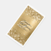 Faux Gold Glitter en Folie 80e verjaardag Servet (Hoek)