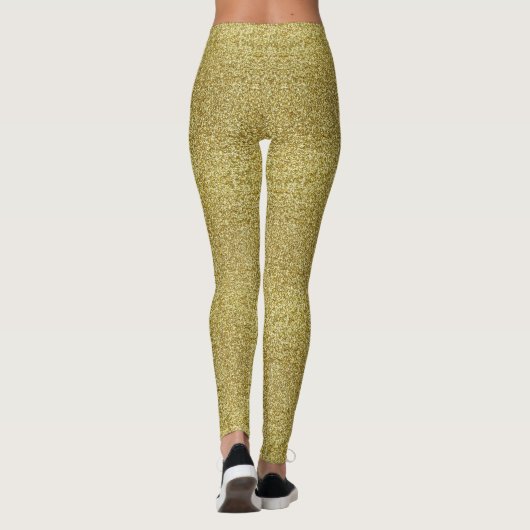 Faux Gold Glitter en Glamour-Leggings Leggings (Achterkant)