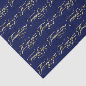 Faux Gold Glitter en Navy Blue Hartelijk dank Tissuepapier (Detail)