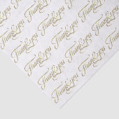 Faux Gold Glitter en White Hartelijk dank Patroon  Tissuepapier (Detail)