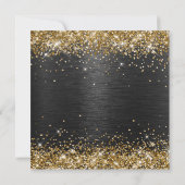 Faux Gold Glitter en zwarte Folie 40e verjaardag Kaart (Achterkant)