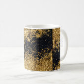 Faux Gold Glitter Faux Black Glitter Classic Mok (Voorkant rechts)