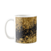 Faux Gold Glitter Faux Black Glitter Classic Mok
