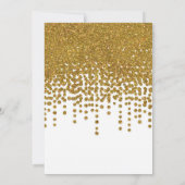 Faux Gold Glitter folie confetti verlovingsfeest Kaart (Achterkant)
