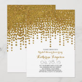 Faux Gold glitter folie confetti vrijgezellenfeest Kaart (Voorkant / Achterkant)