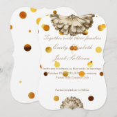Faux Gold Glitter Folie Daisy Geïnspireerd huwelij Save The Date (Voorkant / Achterkant)