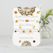 Faux Gold Glitter Folie Daisy Geïnspireerd huwelij Save The Date (Staand voorkant)
