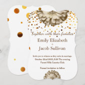 Faux Gold Glitter Folie Daisy Geïnspireerd huwelij Save The Date (Voorkant / Achterkant)